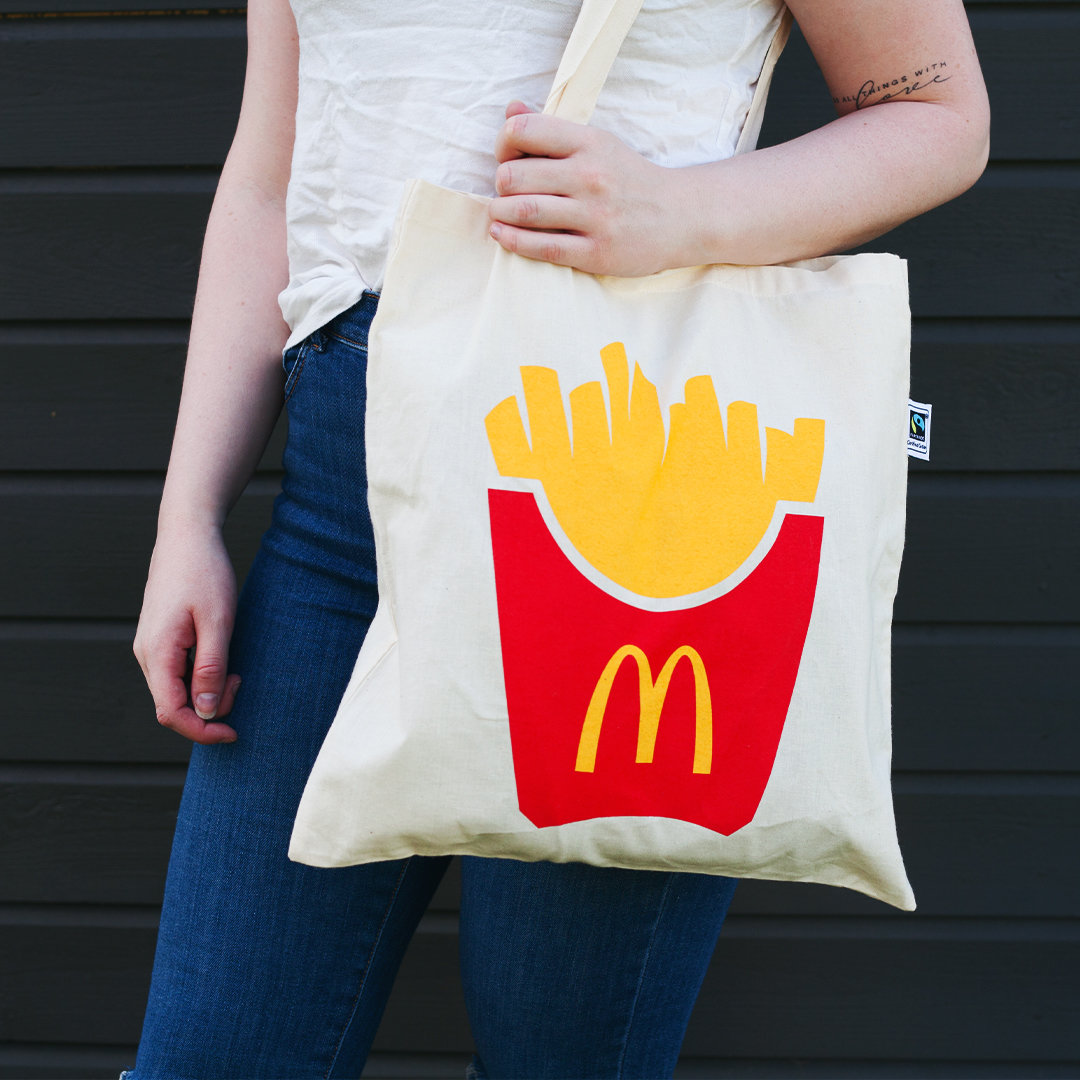 McDonalds handlenett med pommes frittes design