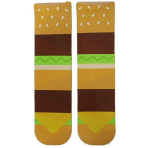 McDonalds sokker med hamburger design