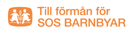 SOS Barnbyar logo i orange