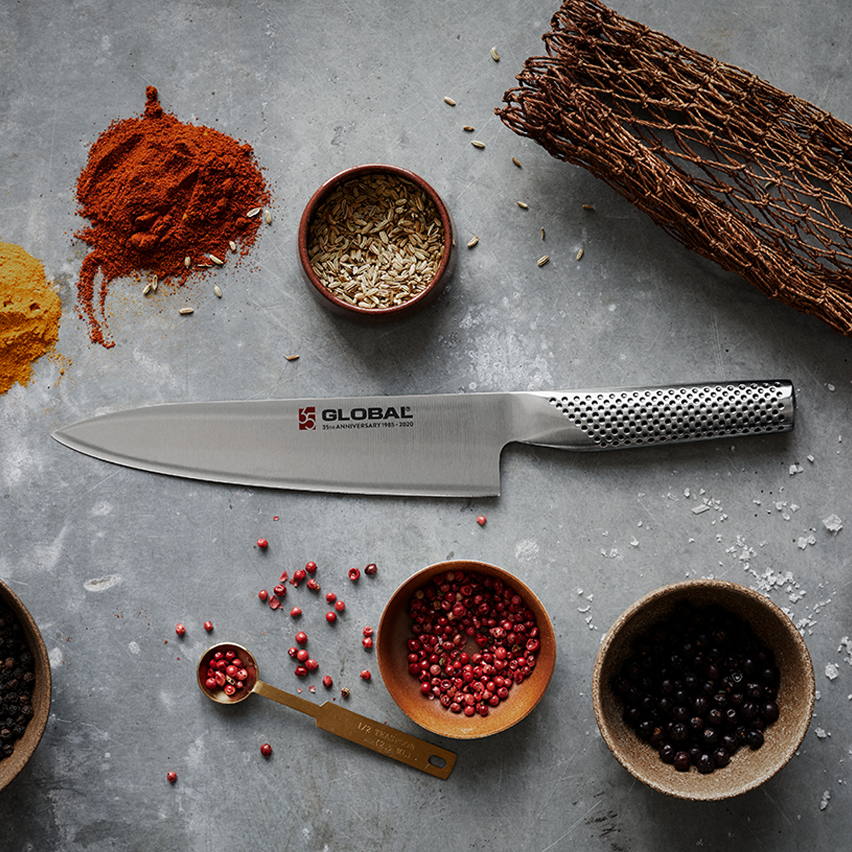 Silver Global chef's knife 